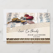 Romantic Music Custom Photo Weddenschap Hartelijk Bedankkaart (Voorkant)