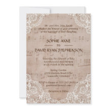 Romantic Music Sheet and Lace Wedding