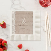 Romantic muziekblad & Lace Wedding Servetten (Insitu)