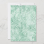 Romantic Mystical Green Fern Wedding Invitation Kaart (Achterkant)