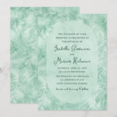 Romantic Mystical Green Fern Wedding Invitation Kaart (Voorkant / Achterkant)