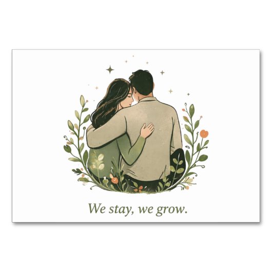 Romantic Nature Love Illustration Kaart (Voorkant)