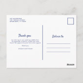 Romantic Nautical Wedding Bedankt Foto Briefkaart (Achterkant)