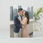 Romantic Navy Beige Photo Kaart (Staand voorkant)
