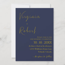 Romantic Navy Blue | Minimale weddenschap met het 