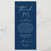 Romantic Navy Blue, Place Setting - Setting Dank u Programmakaart (Voorkant)