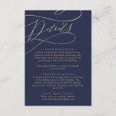 Romantic Navy Calligraphy — Enclosure Kaart (Voorkant)