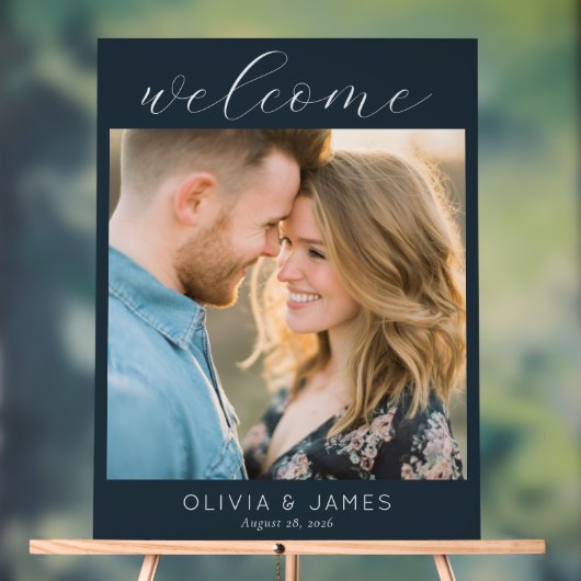 Romantic Navy Classic Photo Acryl Bord (Neutraal)