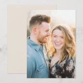 Romantic Navy Floral Photo Kaart (Voorkant / Achterkant)