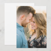 Romantic Navy Floral Photo Kaart (Voorkant / Achterkant)