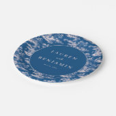 Romantic Navy Illustrative Landscape Papieren Bordje (Gekanteld)