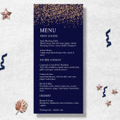Romantic Navy Roos Gold Stardust Menu