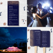 Romantic Navy Roos Gold Stardust Menu