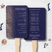 Romantic Navy Roos Gold Stardust Program Handwaaier