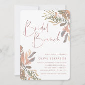 Romantic Neutral Boho Floral Vrijgezellenfeest Bru Kaart (Voorkant)