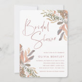 Romantic Neutral Boho Floral Vrijgezellenfeest Kaart (Voorkant)