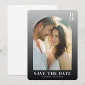 Romantic Neutral Minimalist Photo Save The Date (Voorkant / Achterkant)