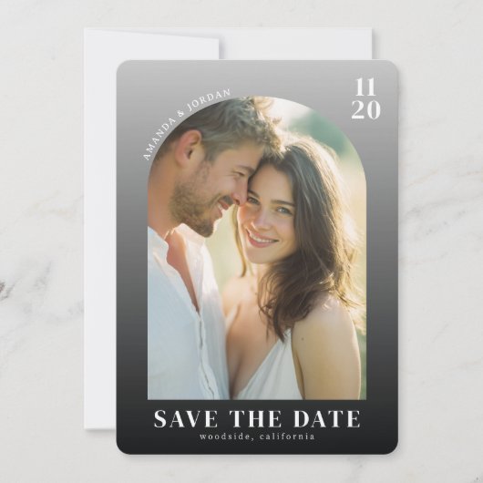 Romantic Neutral Minimalist Photo Save The Date (Voorkant)