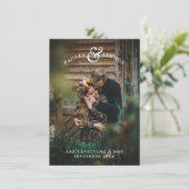 Romantic New Baby Announcement Card Bedankkaart (Staand voorkant)