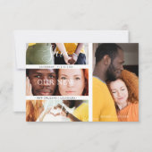 Romantic New Date Wedding Engaged 4 Photos Collage Save The Date (Voorkant)