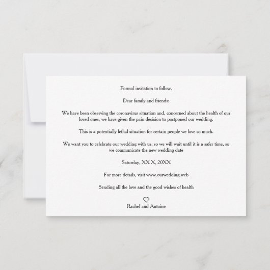 Romantic New Date Wedding Engaged 4 Photos Collage Save The Date (Achterkant)