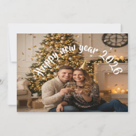 Romantic New Year's Card Celebrating our love Feestdagenkaart