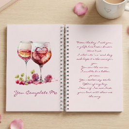 Romantic Notebook – You Complete Me Poem Notitieboek