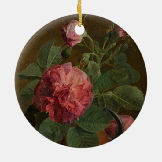 Romantic Old English Roses Keramisch Ornament (Achterkant)