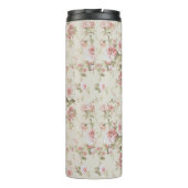 Romantic Old Fashioned Rozen Print Monogramed Thermosbeker (Achterkant)