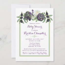 Romantic Olife Artichoke Floral Gardenia Garden Kaart