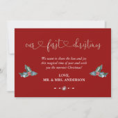 Romantic ons eerste kerstfeest als de heer & Mrs P Kaart (Achterkant)