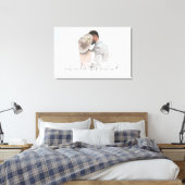 Romantic Onthoud dit moment Foto-Passen getrouwd Canvas Afdruk (Insitu (Slaapkamer))