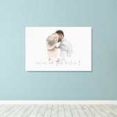 Romantic Onthoud dit moment Foto-Passen getrouwd Canvas Afdruk (Insitu (Houten vloer))