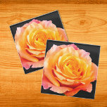 Romantic Oranje Roos Glazen Onderzetter<br><div class="desc">Dit is het oranje roos dat elegant,  romantisch en heel mooi is!</div>