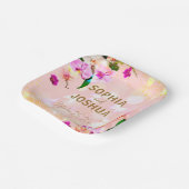 Romantic Orchid Bouquet Elegant Classy Wedding Papieren Bordje (Gebogen)