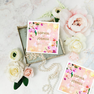 Romantic Orchid Bouquet Elegant Classy Wedding Servet