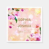 Romantic Orchid Bouquet Elegant Classy Wedding Servet (Voorkant)