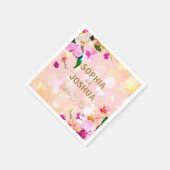 Romantic Orchid Bouquet Elegant Classy Wedding Servet (Hoek)