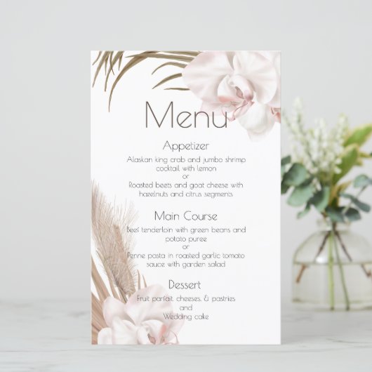 Romantic Orchids en Pampas Grass (Staand voorkant)