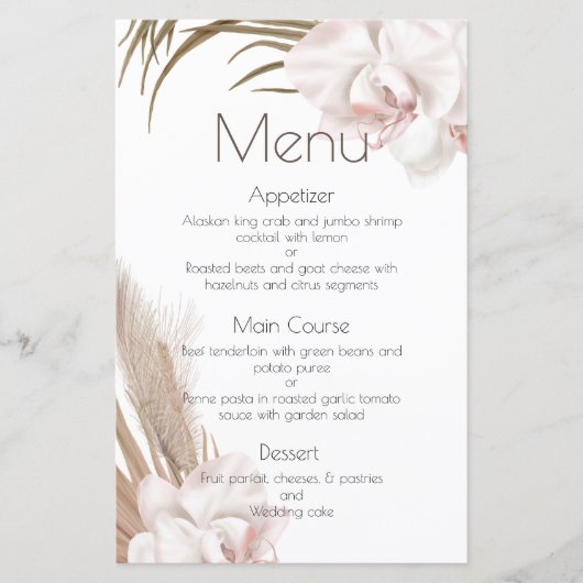 Romantic Orchids en Pampas Grass (Voorkant)