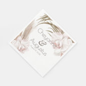 Romantic Orchids en Pampas Grass Servet (Hoek)