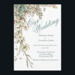 Romantic Our Wedding Floral Script Elegant Kaart<br><div class="desc">Romantische 'Our Wedding' mooie florale,  scriptneutrale maar elegante trouwuitnodiging.</div>