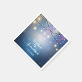 Romantic Outdoor Wedding Twinkle String Lights Servetten (Hoek)