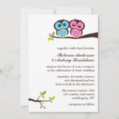 Romantic Owls Wedding Kaart (Voorkant)