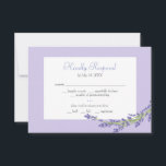 Romantic Paarse Lavender RSVP-kaart RSVP Kaartje<br><div class="desc">Bericht me als je hulp nodig hebt of speciale verzoeken hebt.</div>