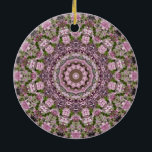 Romantic Paarse Lilacs Mandala Art Kaleidoscope Keramisch Ornament<br><div class="desc">Geniet van de schoonheid van een kleurrijk tuinjaar rond. Dit keepomwille ornament bevat een ingewikkeld-gedetailleerd paars en groen mandala. Het is gebaseerd op onze foto van lila bloesems van de lente. Het afbeelding is aan beide zijden geprint, dus het ziet er vanuit elke hoek prachtig uit. En mediteer hierop: omdat...</div>