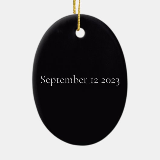 Romantic Paris breekt de Eiffel Tower bruiloft op Keramisch Ornament (Achterkant)