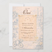 Romantic Paris Bridal Shower Kaart (Voorkant)