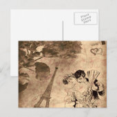 Romantic Paris  Briefkaart (Voorkant / Achterkant)