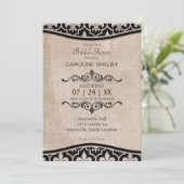 Romantic Paris Chic Bridal Shower Kaart (Staand voorkant)